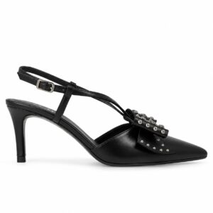 NUEVA COLECCIÓN. Salón negro lazo. (zapato de muestra)