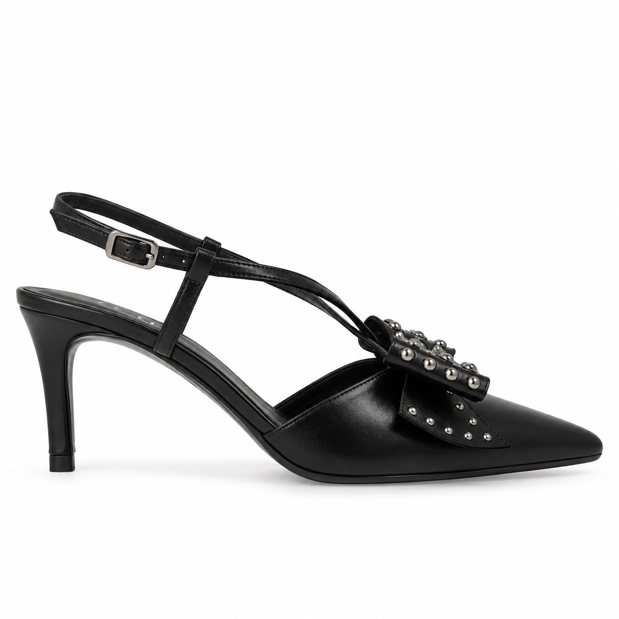 NUEVA COLECCIÓN. Salón negro lazo. (zapato de muestra)