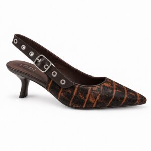 NUEVA COLECCIÓN. Salón destalonado pelo potro, estampado. (zapato de muestra)