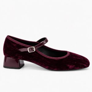 NUEVA COLECCIÓN. Bailarina terciopelo burdeos. (zapato de muestra)