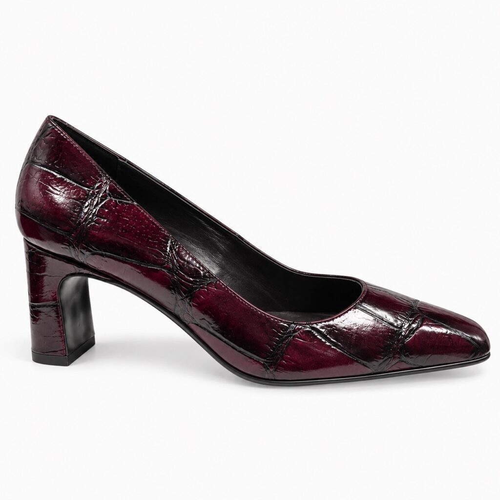 NUEVA COLECCIÓN. Salón burdeos coco. (zapato de muestra)
