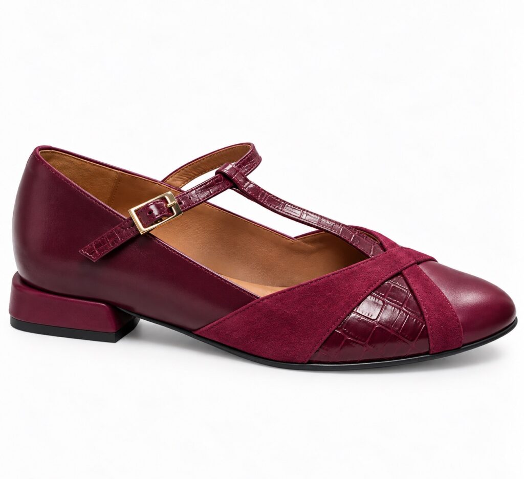 Bailarina T ante burdeos. DANIELA SHOES