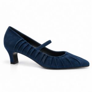 NUEVA COLECCIÓN. Zapato azul ante tipo Mary Jane. (zapato de muestra)