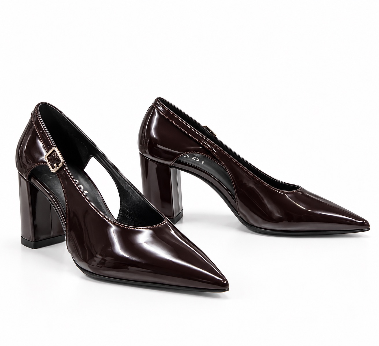 NUEVA COLECCIÓN. Salón charol burdeos hebilla. (zapato de muestra) - Imagen 2